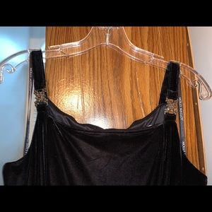 Black long simple velvet dress